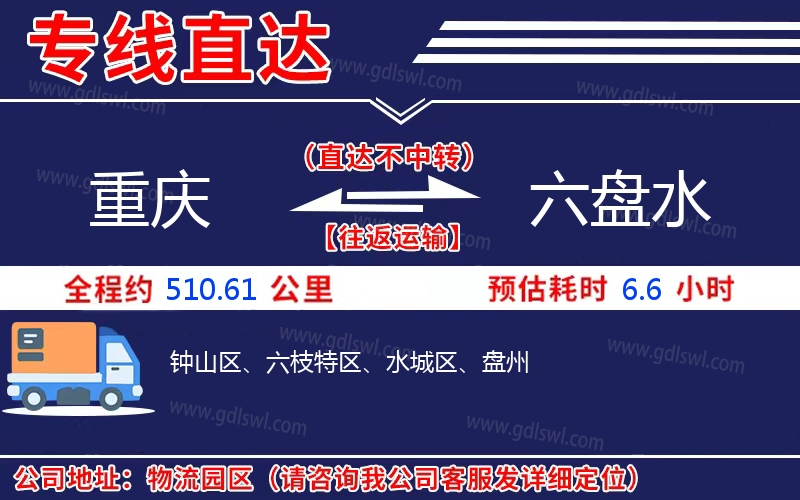 重慶到六盤水物流公司