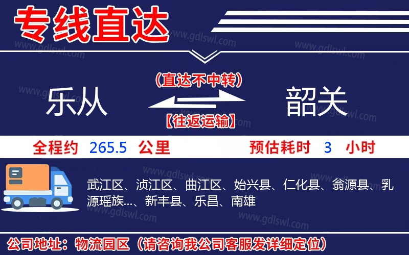 樂(lè)從到韶關(guān)物流公司 樂(lè)從到韶關(guān)物流公司