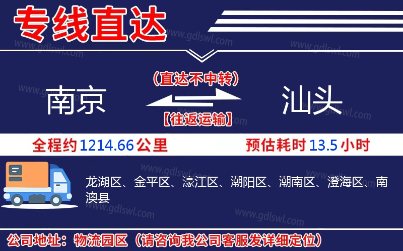 南京到汕頭物流公司