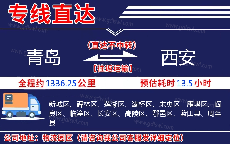 青島到西安物流公司 青島到西安物流公司