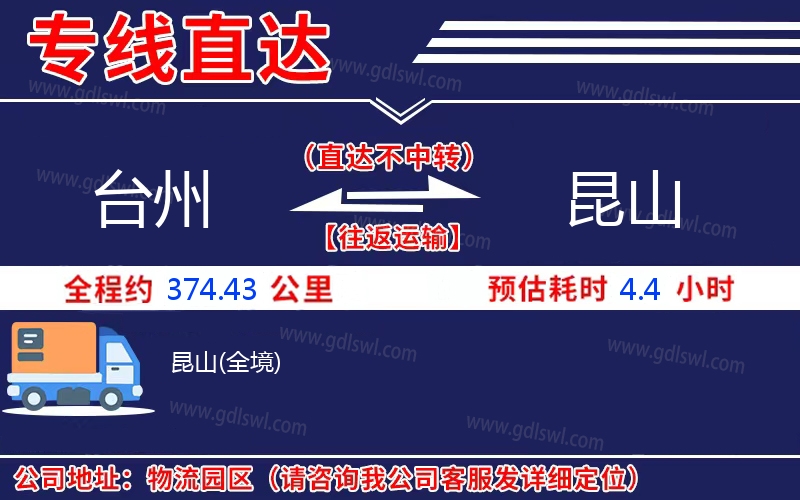 臺州到昆山物流公司 臺州到昆山物流公司