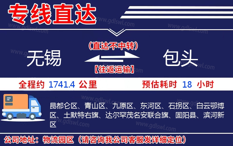 無錫到包頭物流公司 無錫到包頭物流公司