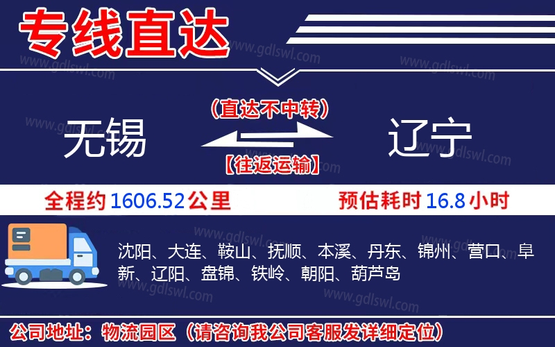 無(wú)錫到遼寧物流公司