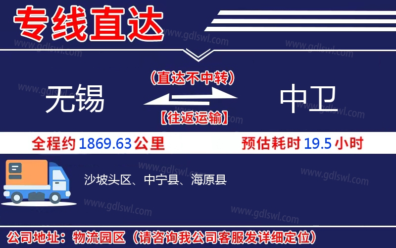 無錫到中衛(wèi)物流公司 無錫到中衛(wèi)物流公司